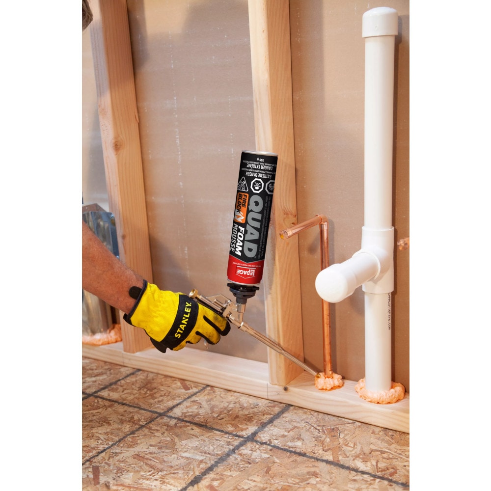 Scellant isolant en mousse pulvérisée Quad Fire Block, intérieur/extérieur, 598 g