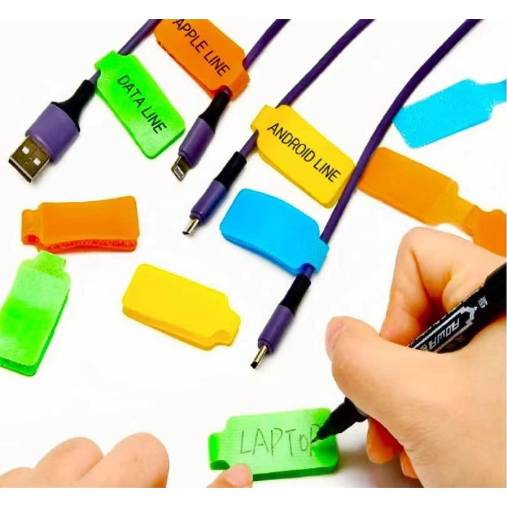 8-Pack Multicolor Cord Labels