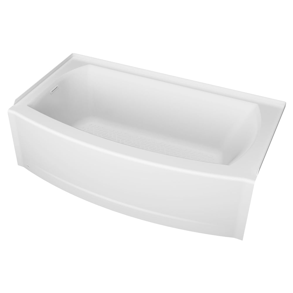 Ovation Curve 5x30 inch Integral Apron Bathtub with Left-hand Outlet with Deep Soak Drain