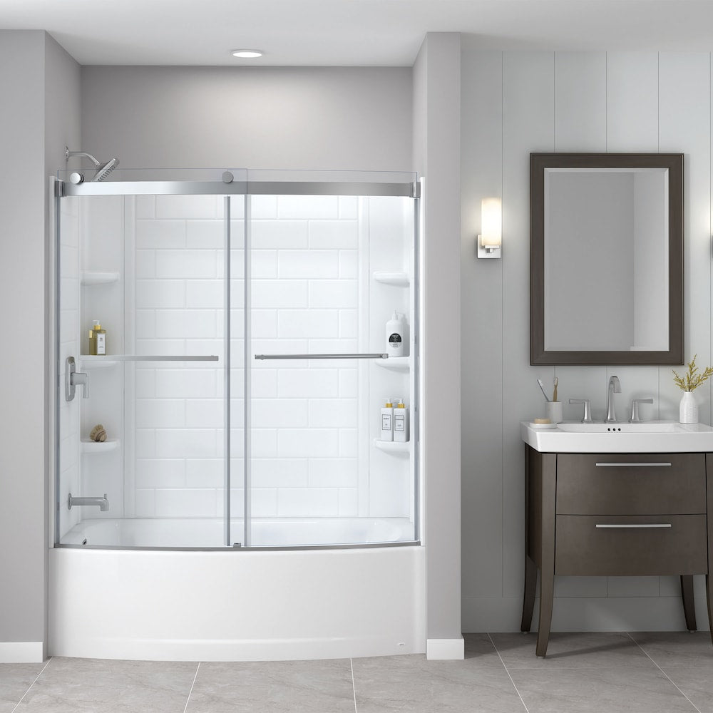 Ovation Curve 5x30 inch Integral Apron Bathtub with Left-hand Outlet with Deep Soak Drain