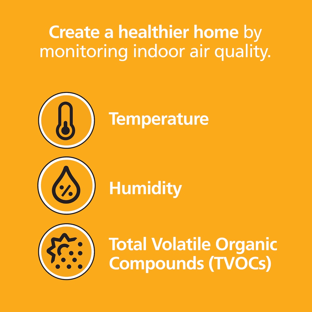 Kidde Plug-In Smart Carbon Monoxide Detector & Indoor Air Quality Monitor with 10-Year Battery