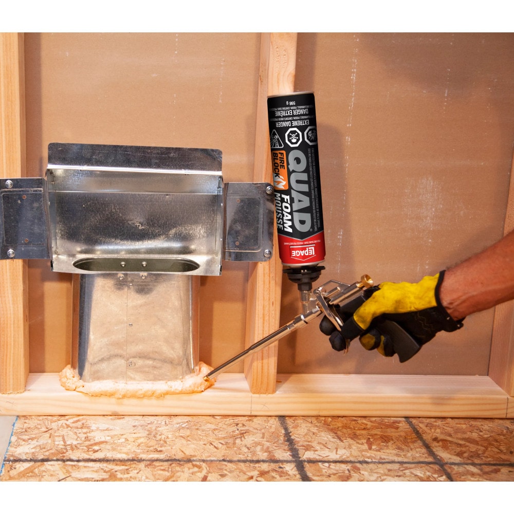 Isolation en mousse pulvérisée Quad Fire Block, intérieur/extérieur, 598 g, paquet de 12