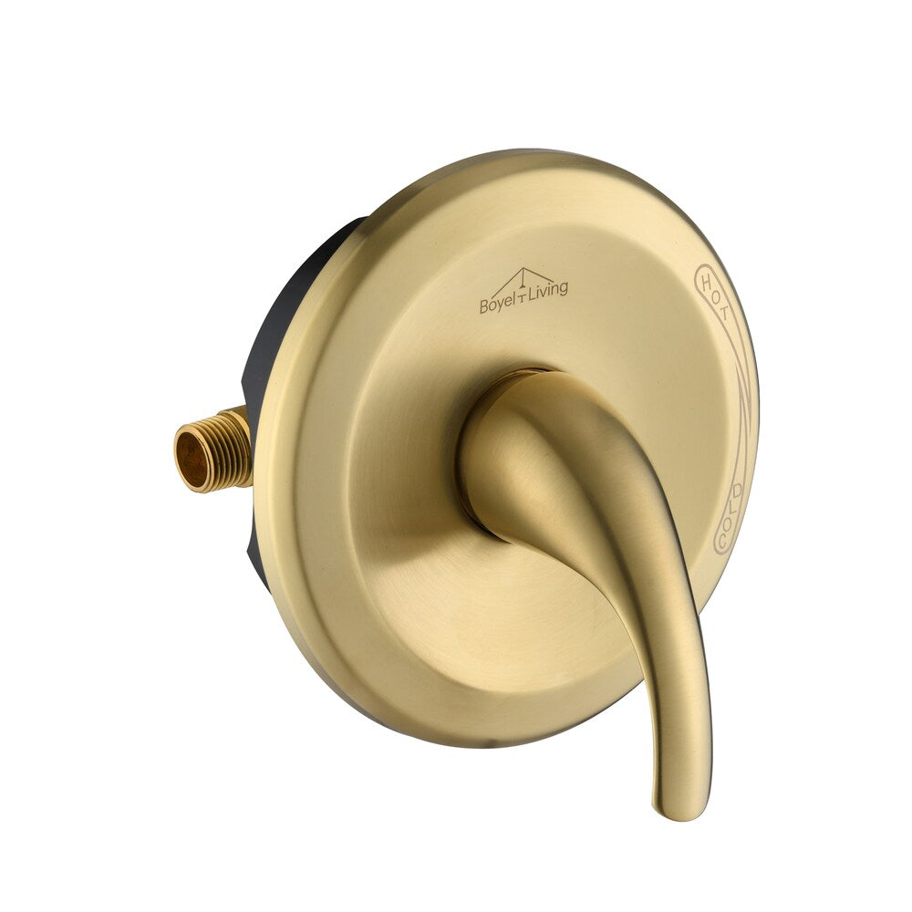 Valve d'équilibrage de pression à fonction unique avec kit de garniture à poignée unique en or brossé