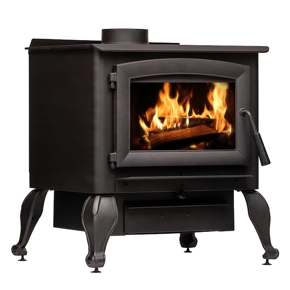 US Stove 2,500 Sq. Ft. Wood Stove with Cast Iron Legs & Blower