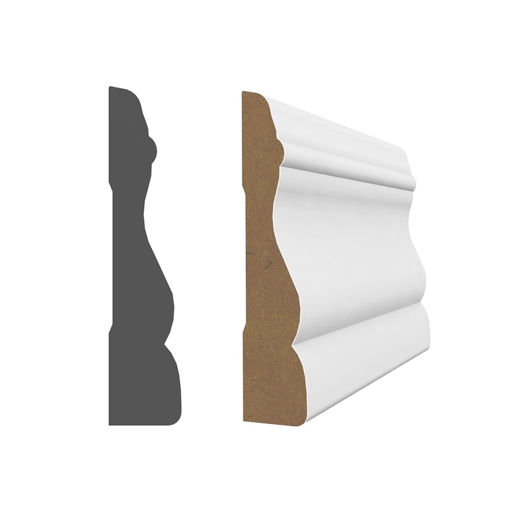 MDF apprêté blanc 5/8" x 2-3/4" x 96" BOÎTIER PRO-PACK