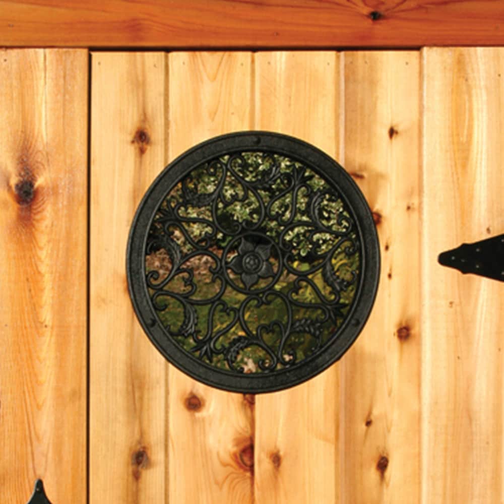 Insert rond en aluminium moulé noir pour clôture et portail de 15 po de diamètre, 12 unités