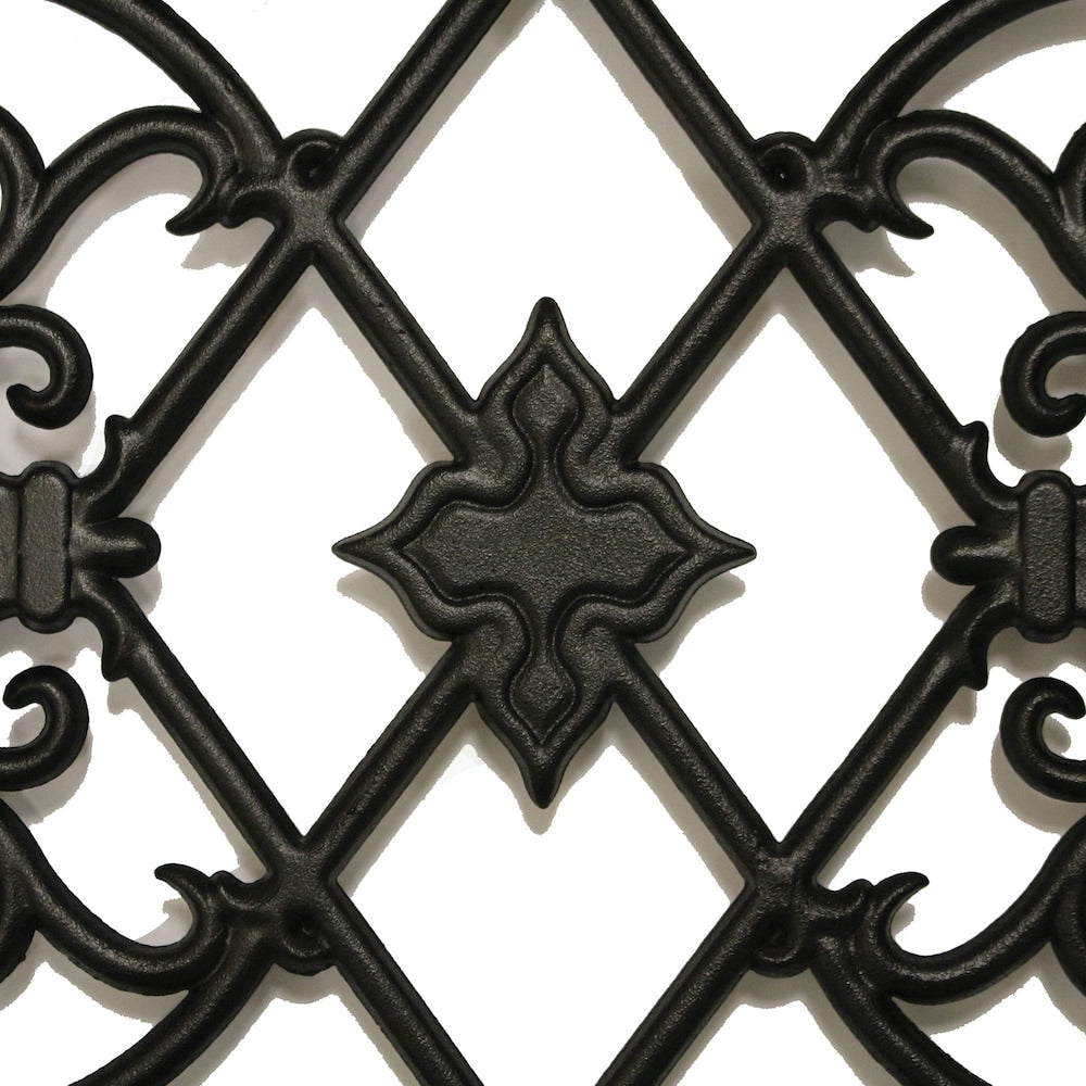 Insert de clôture et de portail ovale en aluminium moulé noir de 13 po x 17 po, 12 unités