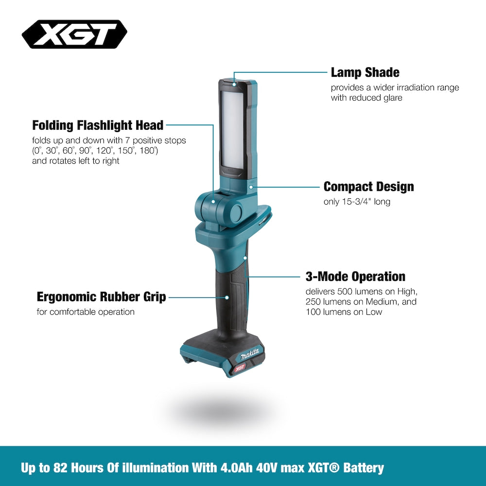 40Vmax XGT Cordless 500 lm High-luminance LED Flashlight with Lampshade (Tool Only)