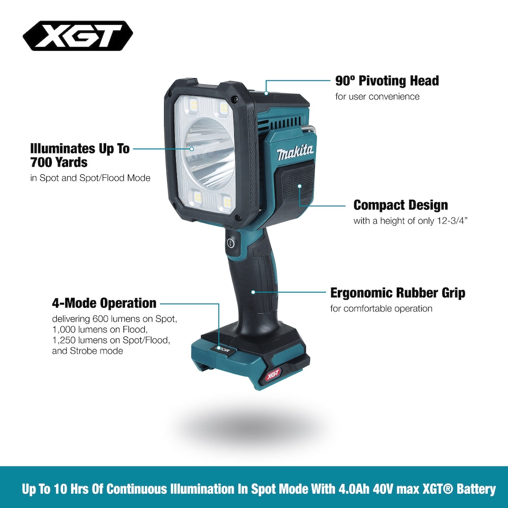 40Vmax XGT Cordless 1,250 Lumens LED Spot-Light/Flashlight (Tool Only)