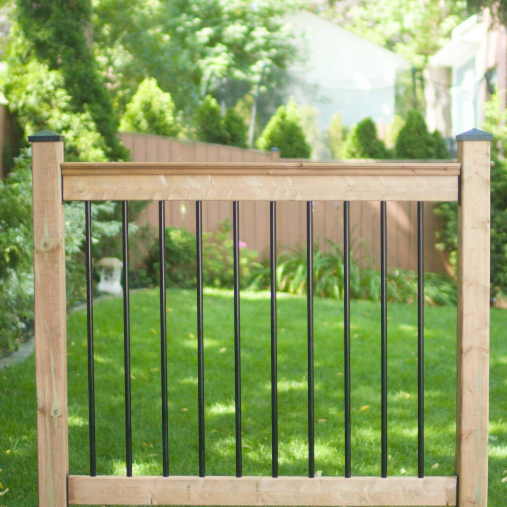 Capuchon de poteau décoratif en aluminium noir de 4 po x 4 po, paquet principal de 24 unités