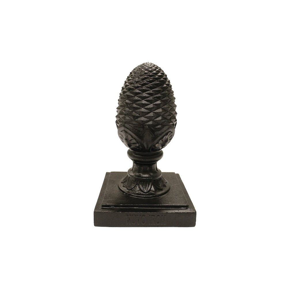 6" x 6" Aluminum Ornamental Pineapple Post Cap Black (12-Pack)