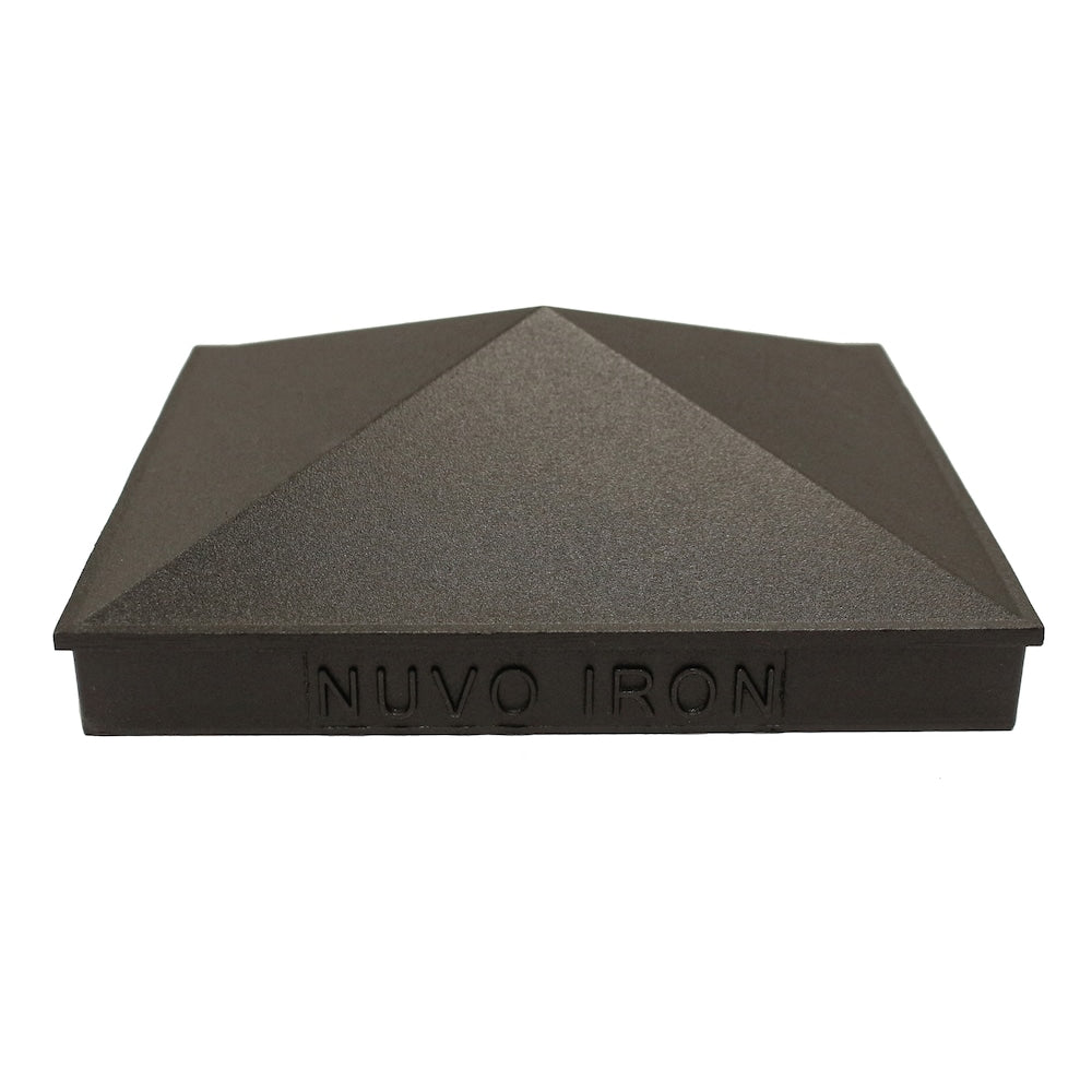 Capuchon de poteau décoratif en aluminium noir de 4 po x 6 po, 24 unités
