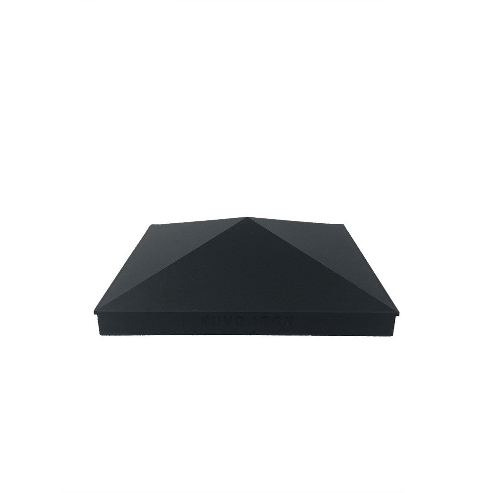 8in x 8in Black Aluminum Ornamental Pyramid Post Cap 12 Units
