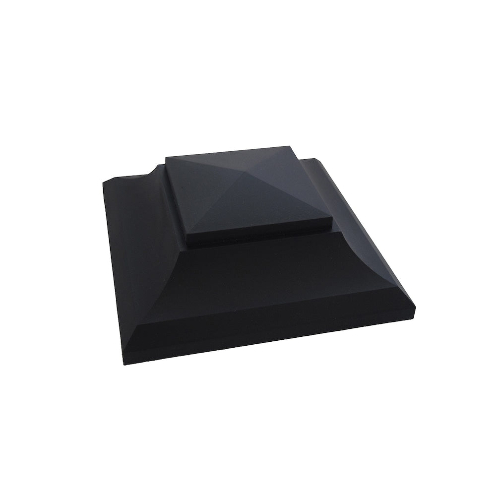 6" x 6" Plastic Pyramid Post Cap Black (24-Pack)