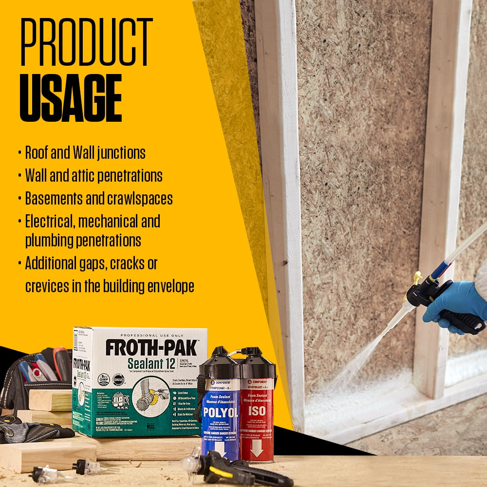 12 Low GWP Spray Foam Sealant Kit