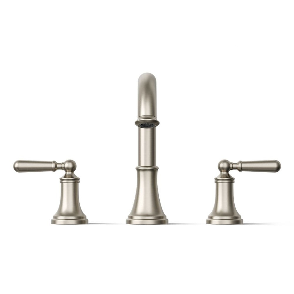 Robinet de lavabo de salle de bain à large portée Capilano en nickel brossé