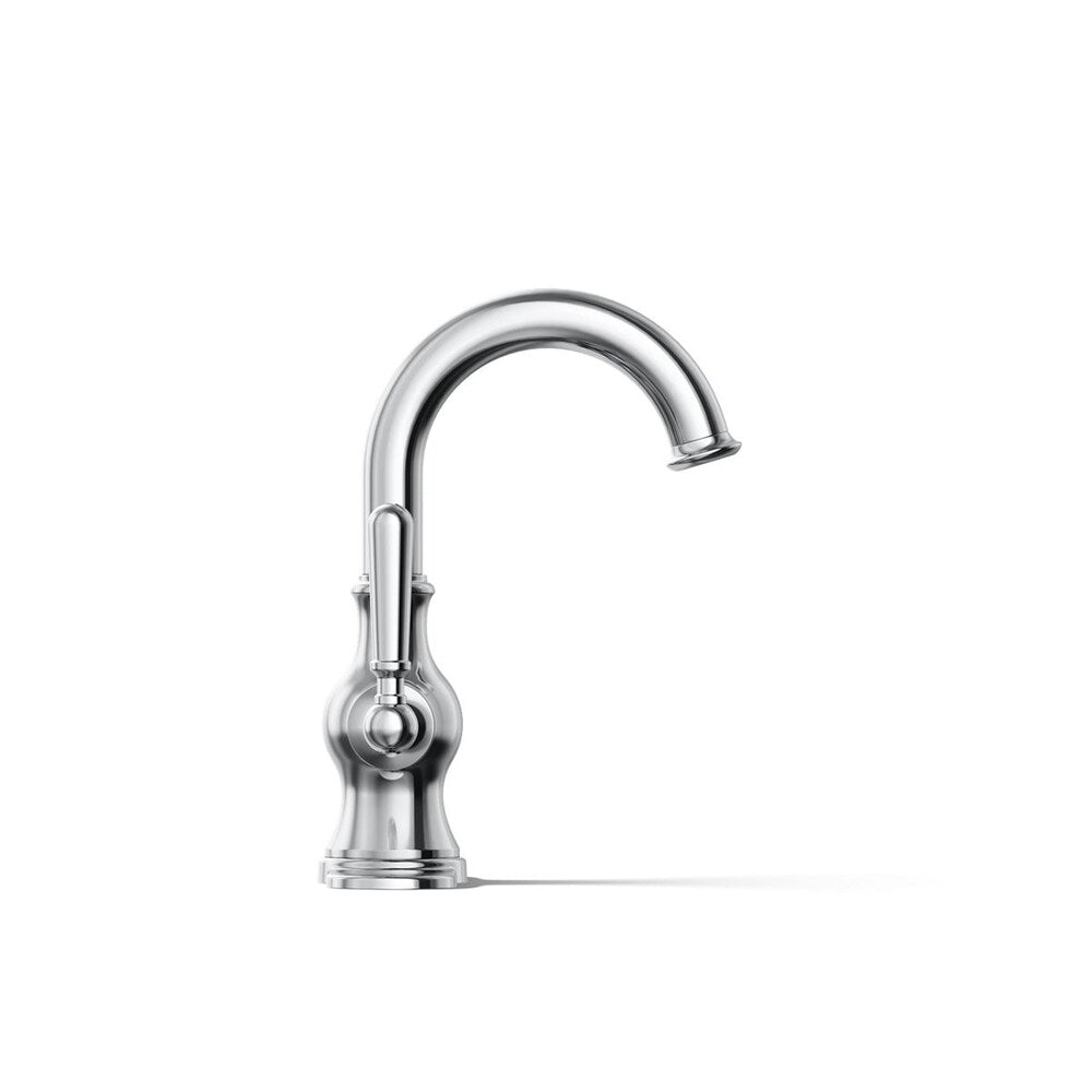 Robinet de lavabo de salle de bain monobloc Capilano en chrome poli