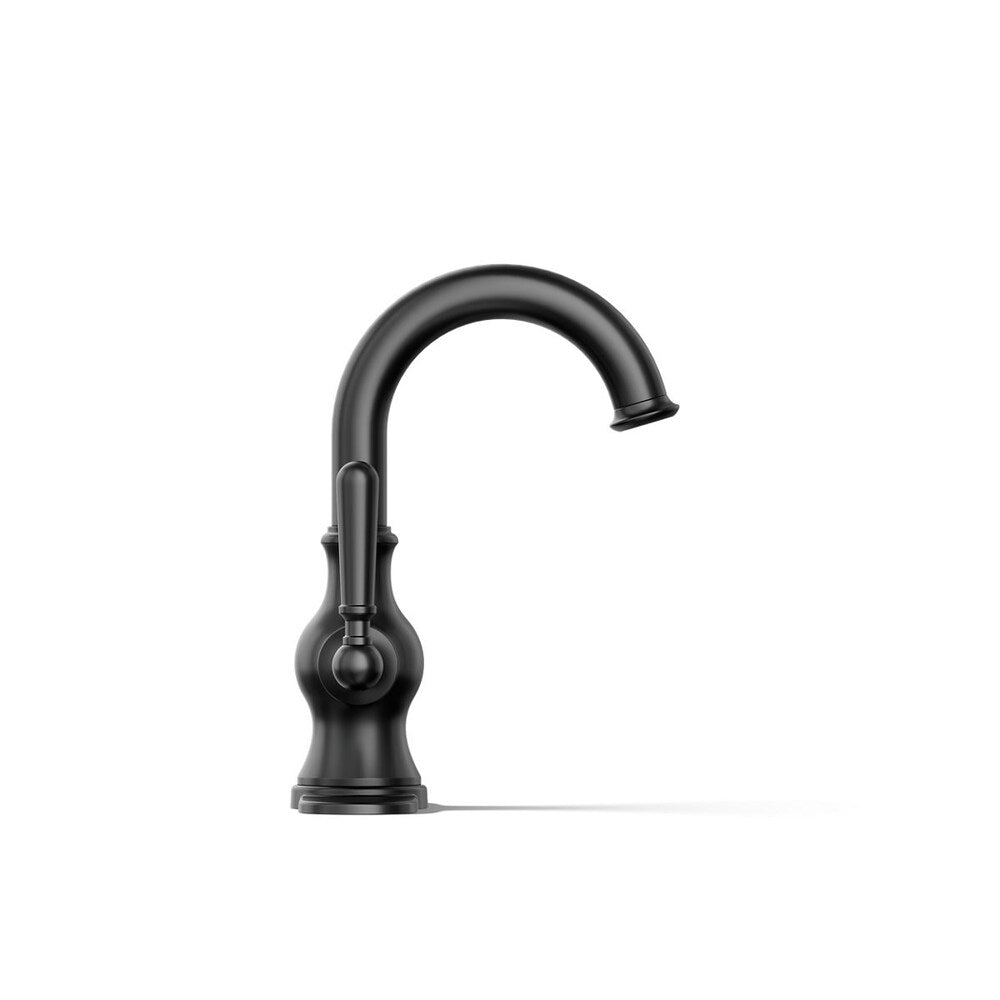 Robinet de lavabo de salle de bain monobloc Capilano en noir mat