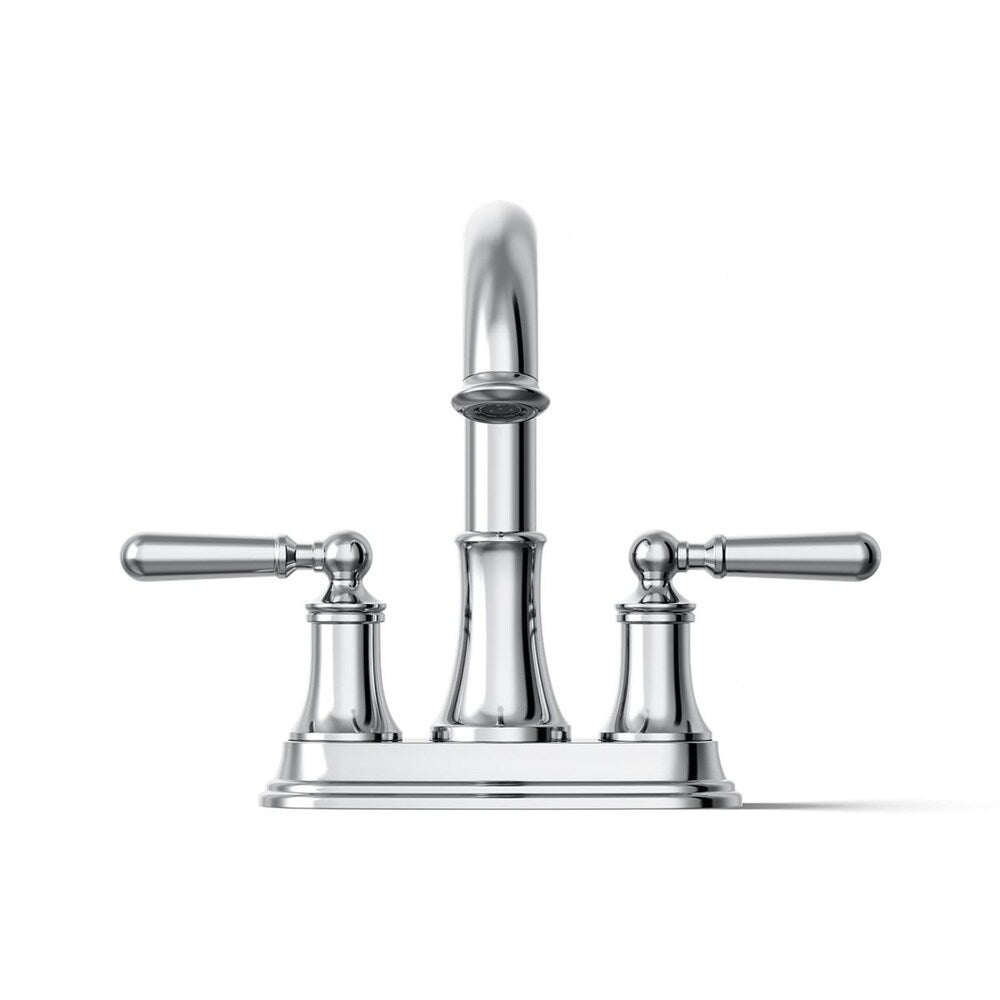 Robinet de lavabo de salle de bain central Capilano en chrome poli
