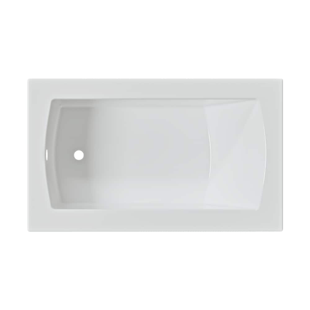 Baignoire encastrée CALLA 60 pouces x 36 pouces avec drain décalé
