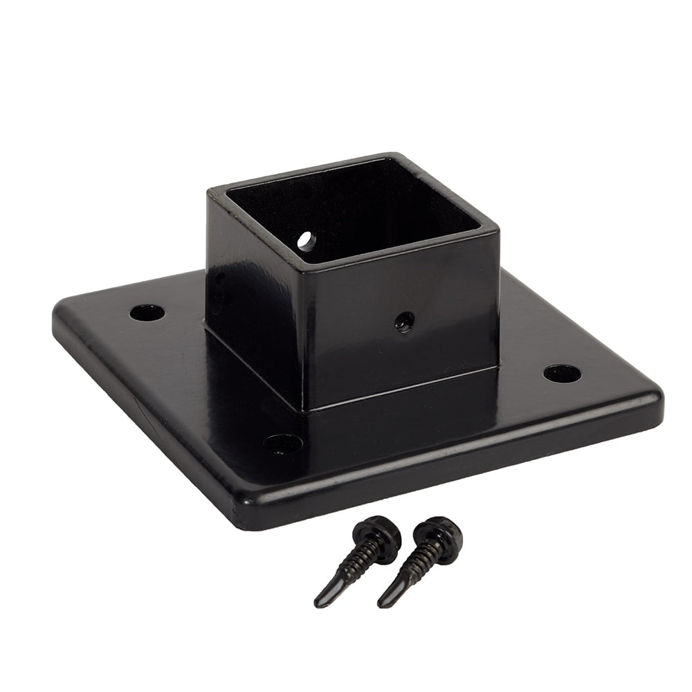Athens 2" Fence Post Base Adaptor Gloss Black