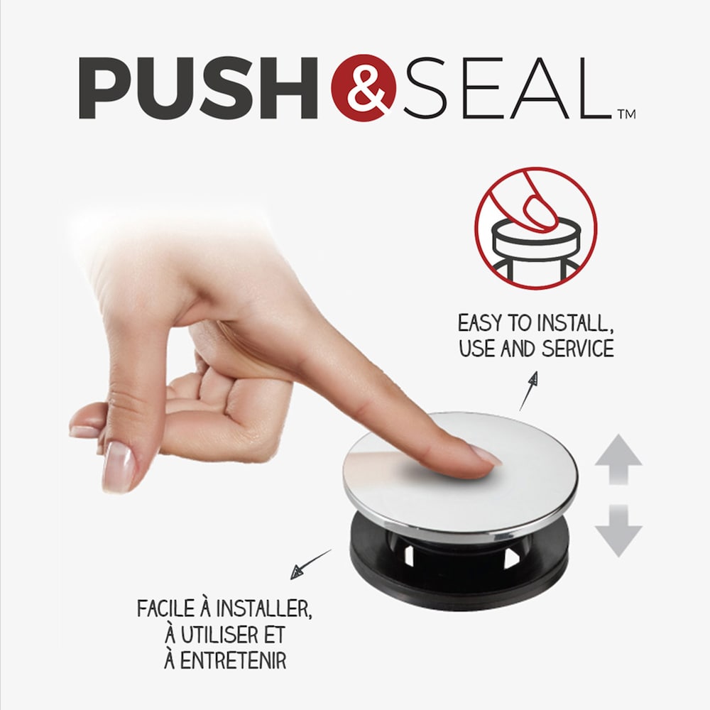 Robinet de salle de bain à commande unique Bruxie en chrome poli