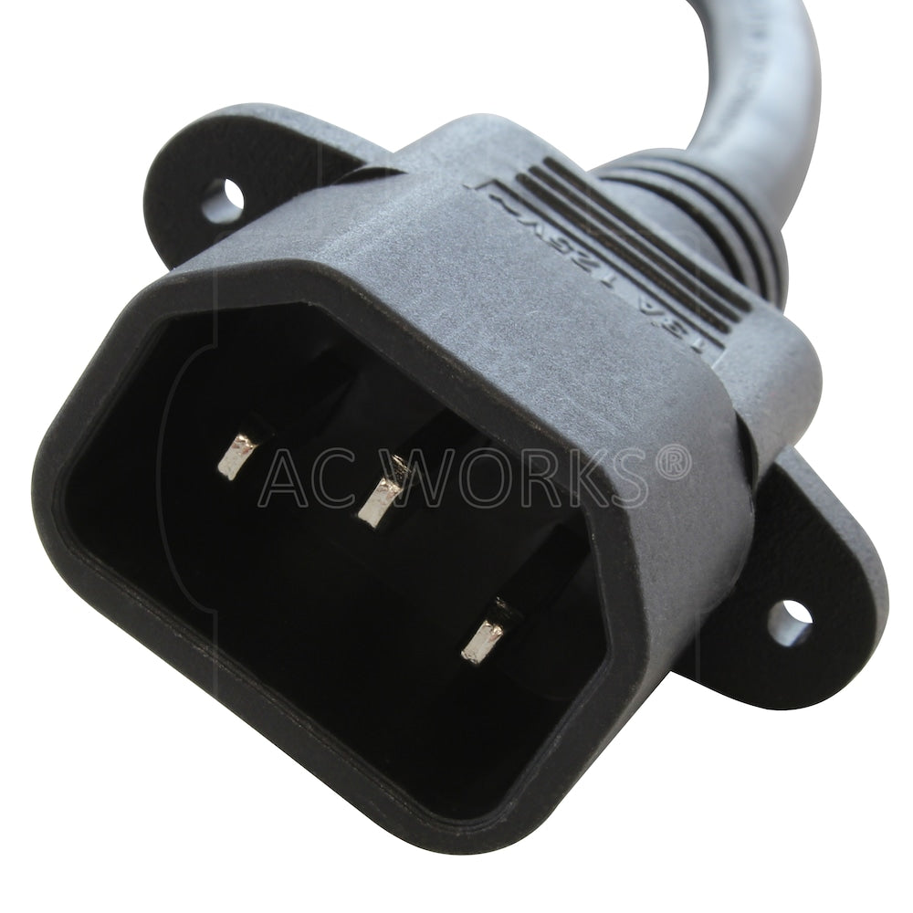 1FT IEC C14/ Sheet E IT Plug to IEC C13 Female Connector