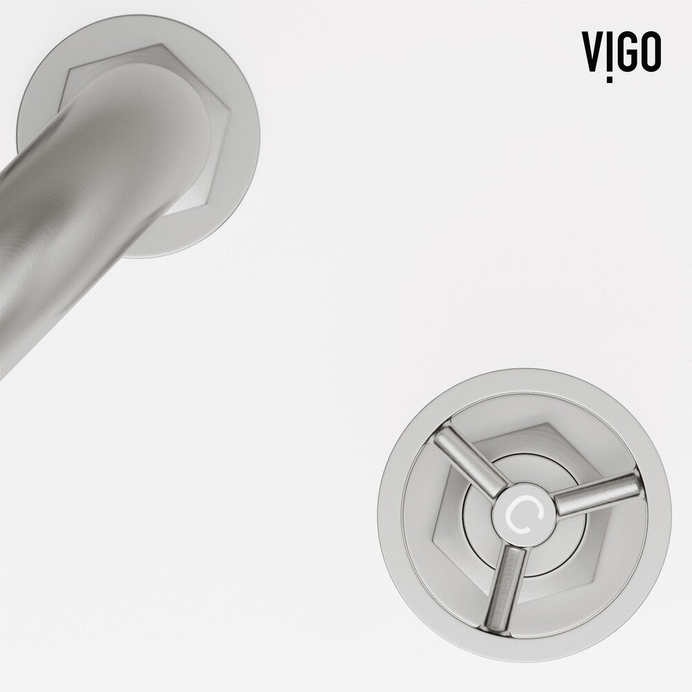 Hart 10" W Widespread 2-Handle Bathroom Faucet in Brushed Nickel