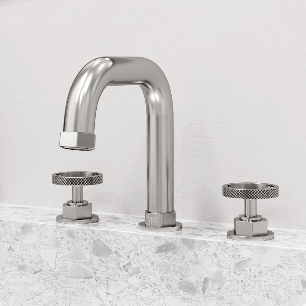 Hart 10" W Widespread 2-Handle Bathroom Faucet in Brushed Nickel
