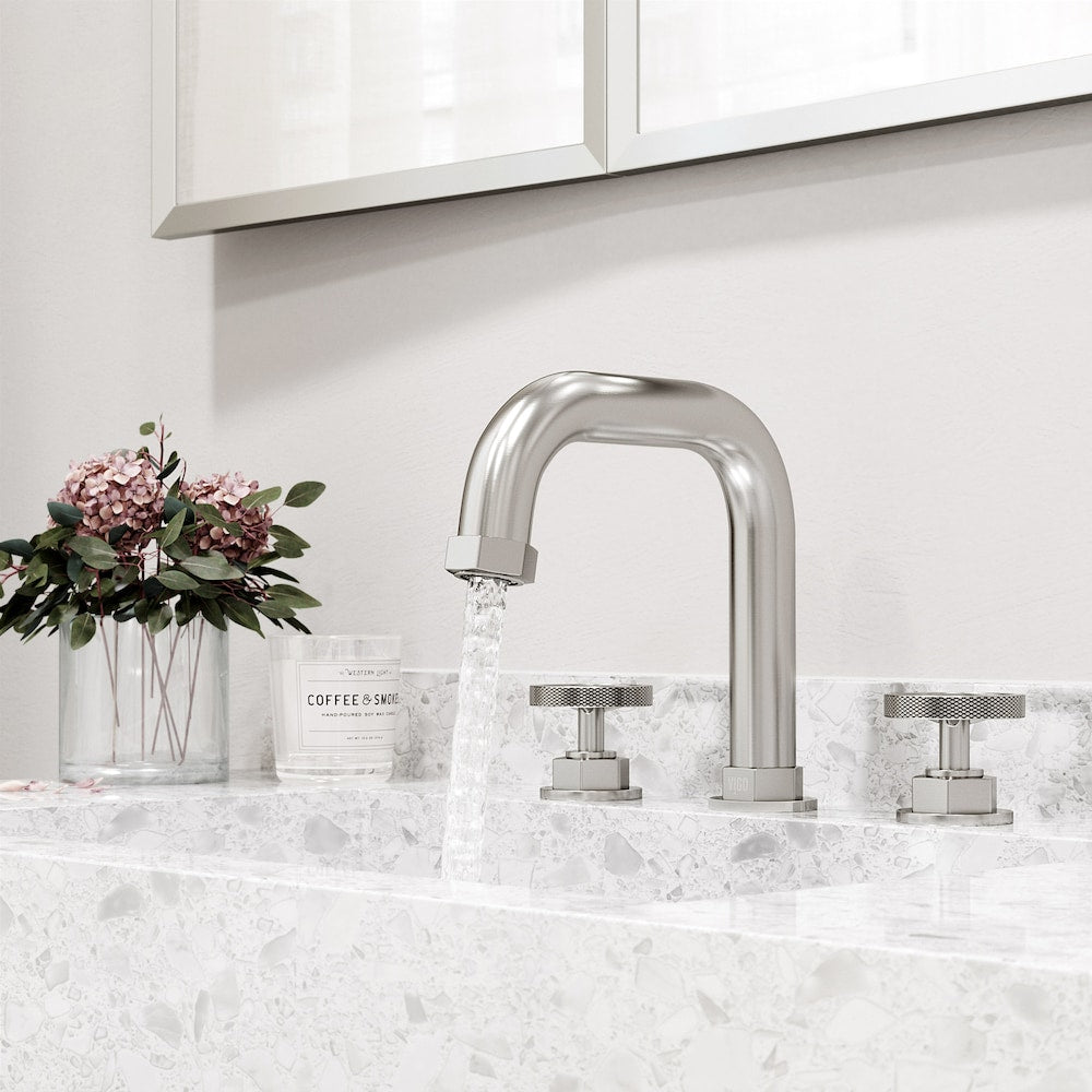 Hart 10" W Widespread 2-Handle Bathroom Faucet in Brushed Nickel