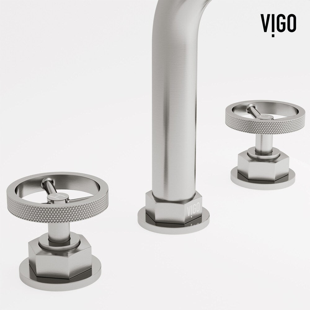 Hart 10" W Widespread 2-Handle Bathroom Faucet in Brushed Nickel
