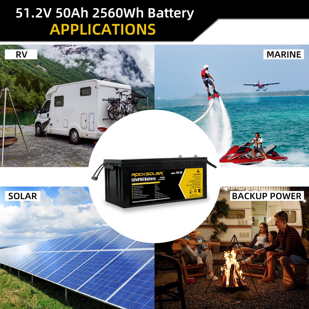 48V 50Ah Deep Cycle LiFePO4 Battery