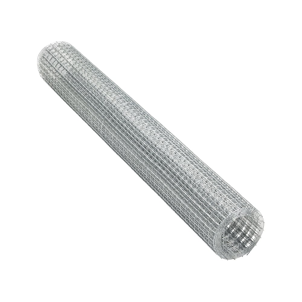 Clôture en acier galvanisé soudé de calibre 19 de 25 pi L x 48 po H avec maille de 1/2 po x 1/2 po
