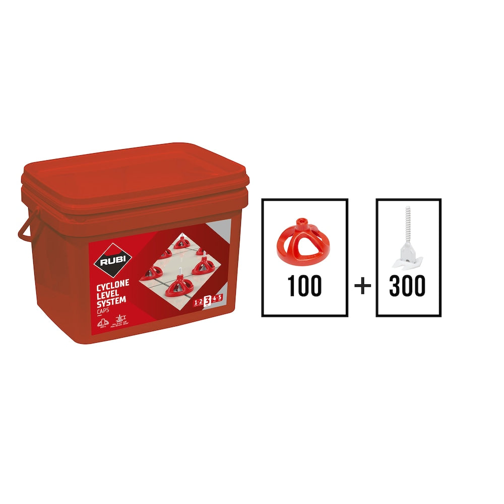 Système de nivellement de carreaux pour sol et mur Cyclone, kit de 1/16 po, paquet de 300