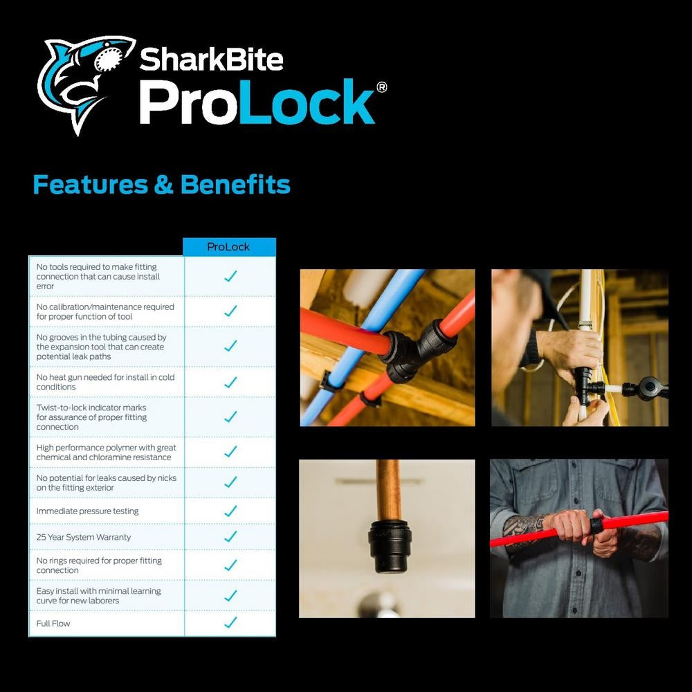 Vanne d'arrêt en plastique à connexion instantanée ProLock de 1/2 po