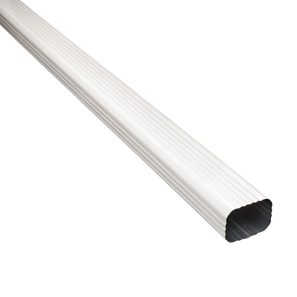 Gouttière en aluminium de 10 pi L x 2 po l x 3 po H en blanc