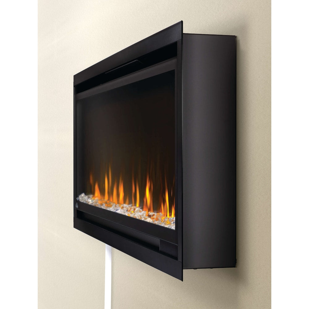 Foyer électrique Alluravision Slimline de 42 pouces de large, monté en surface ou encastré au mur