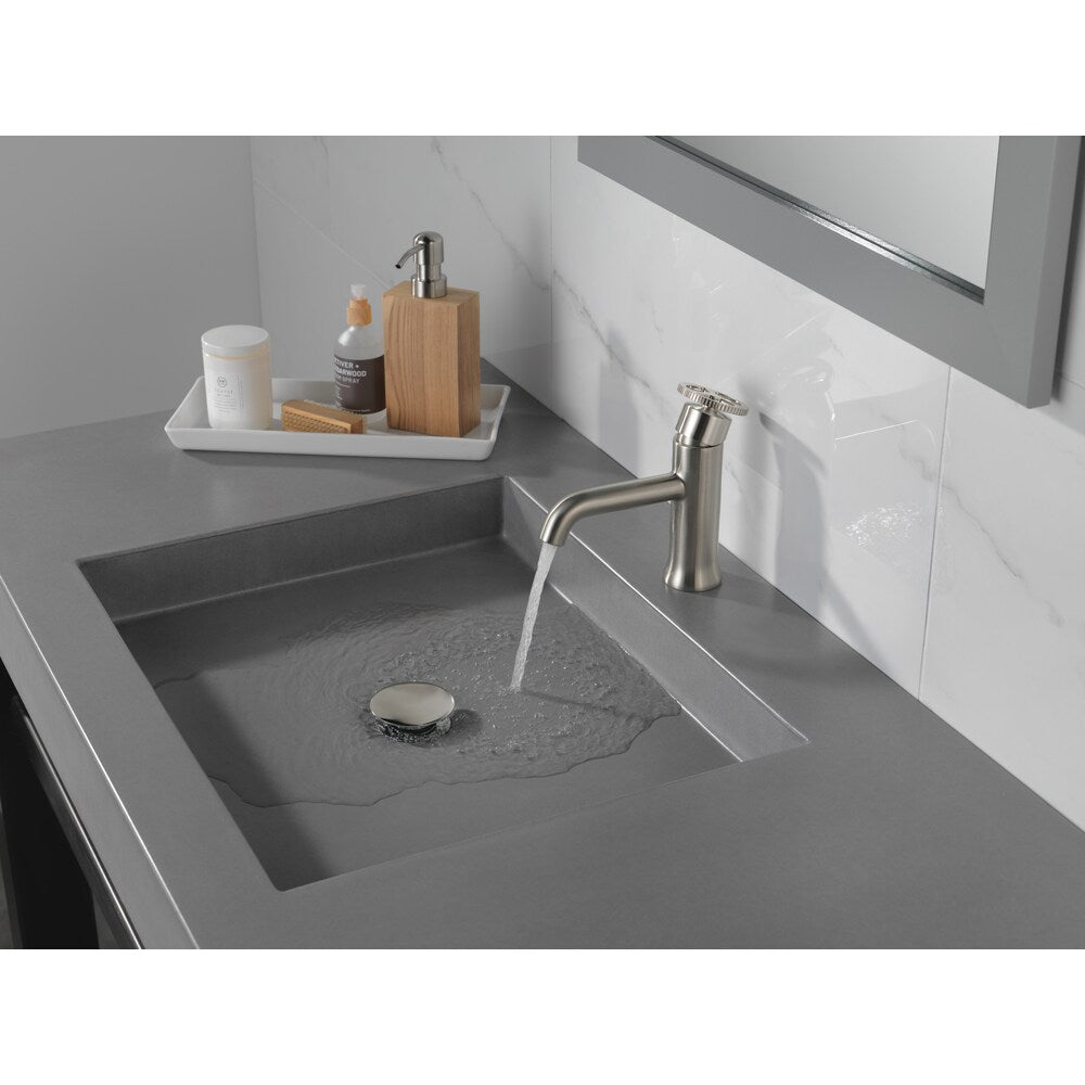 Robinet de salle de bain monocommande WaterSense à trou unique Trinsic en acier inoxydable
