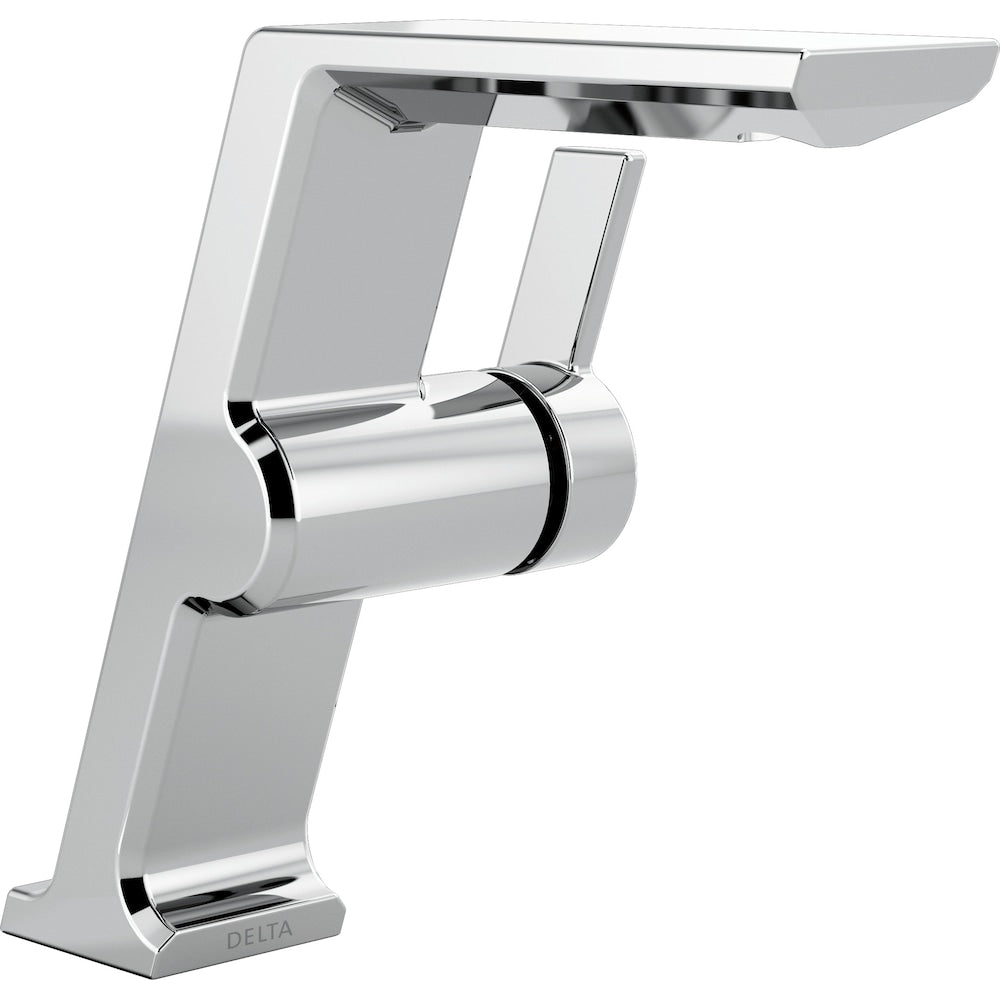 Robinet de lavabo de salle de bain pivotant à poignée unique et à trou unique, montage sur pont, débit standard, en chrome