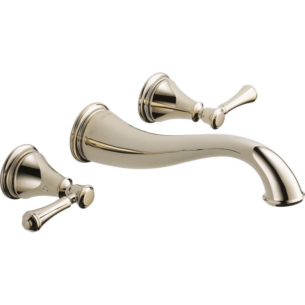 Cassidy Two Handle Wall Mount Bathroom Faucet in Polished Nickel (Valve Not Included)