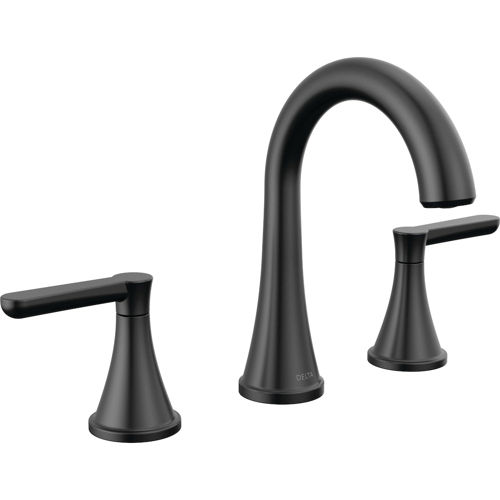 Greydon Two Handle Widespread Bathroom Faucet in Matte Black
