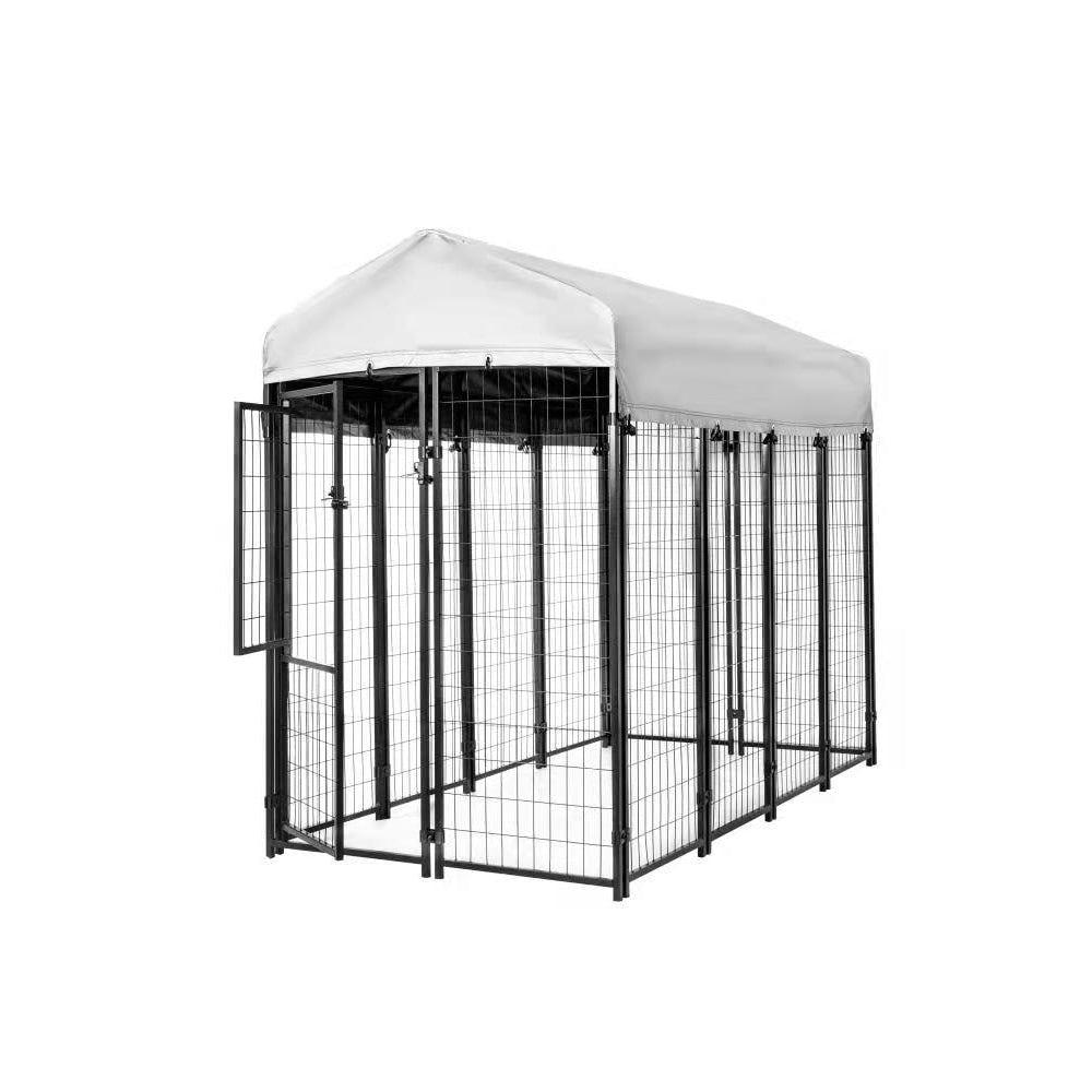 Kit de clôture pour chien en fil de fer soudé de 4 pi x 8 pi x 6 pi
