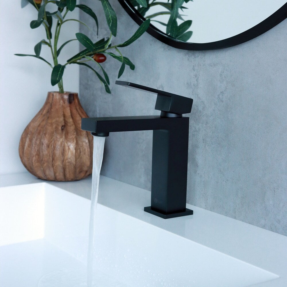 Ava Single Handle Bathroom Faucet Matte Black