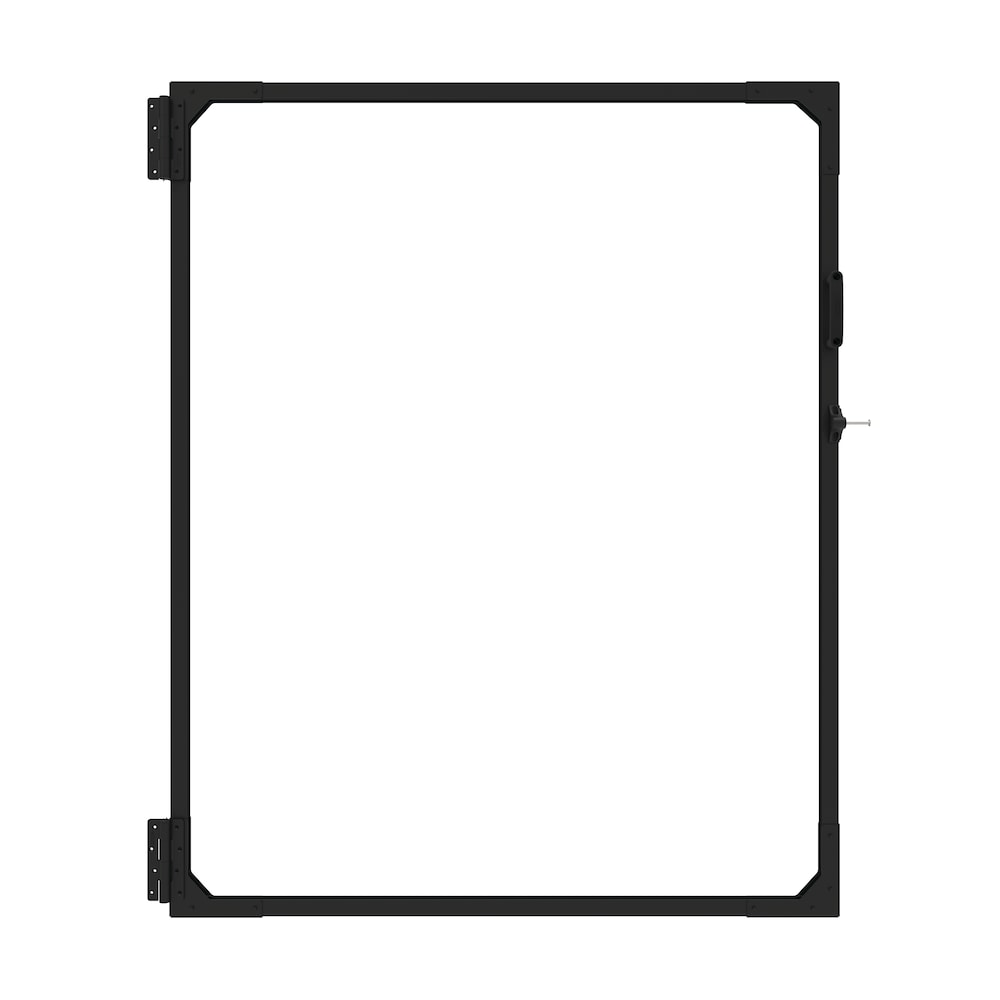 58" Steel Gate Kit for Vinyl/Wood Infill Boards Black