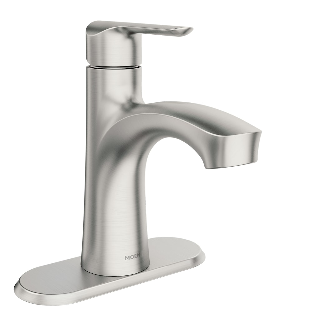Findlay Single Handle 4-inch Centerset/Single Hole Bathroom Sink Faucet/Tap with Deckplate in Brushed Nickel (Valve Included)