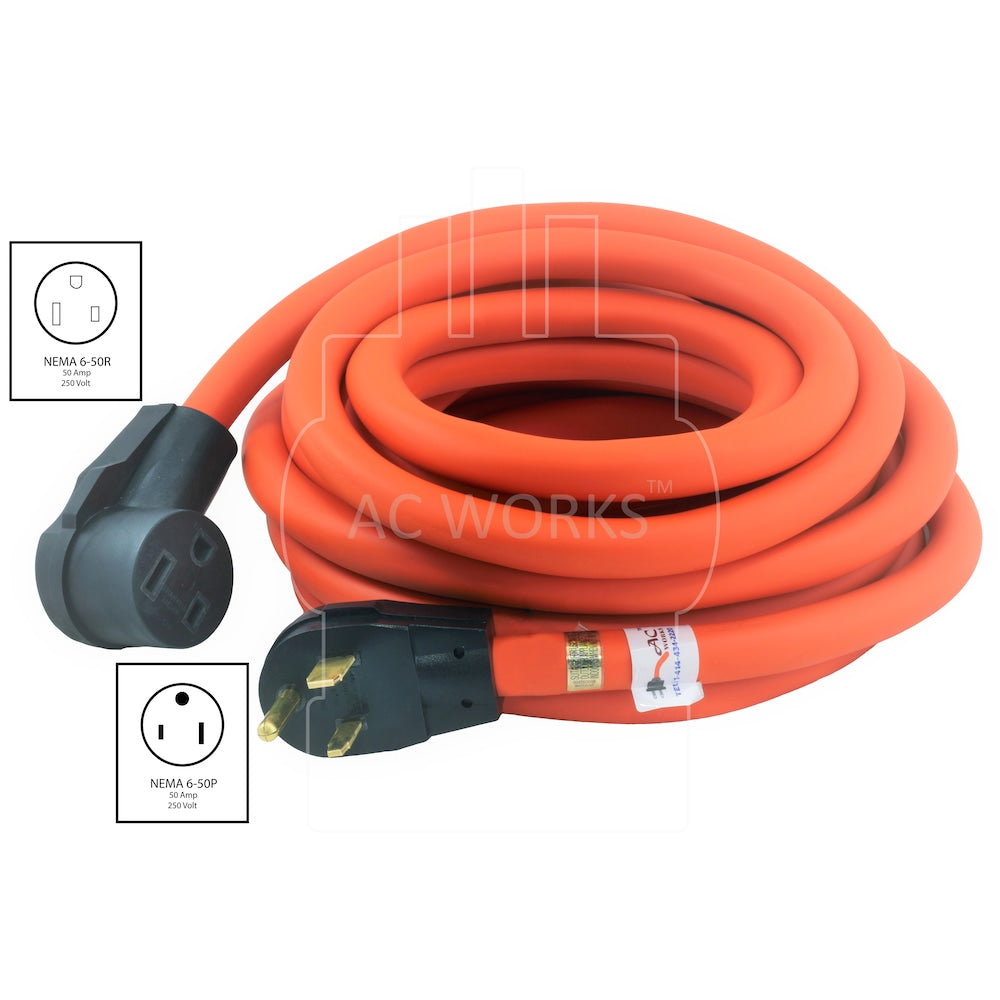 Super Heavy-Duty 25ft STW 8/3 6-50 Welder Extension Cord