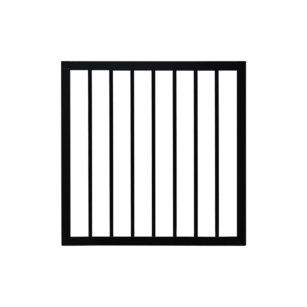 36-inch W x 34-1/2-inch H x 1 1/2-inch D Aluminum Railing Pre-Assembled Deck Gate in Black