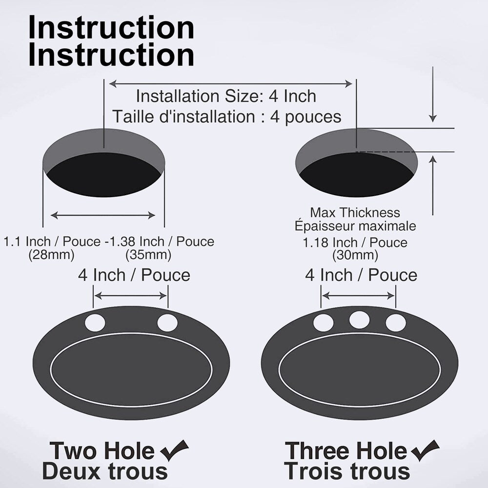 A5 Centerset Faucet 4-inch 2-Handle Bathroom Faucet with Drain Assembly in Brushed Nickel