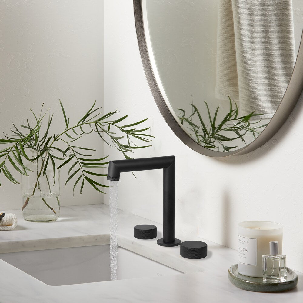 NOHO 8 inch Widespread Two Handles Bathroom Faucet in Matte black