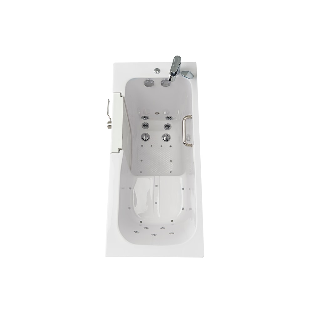 Baignoire à remous et à accès direct à l'air Lounger de 5 pi à double drain, blanche, avec robinet à remplissage rapide